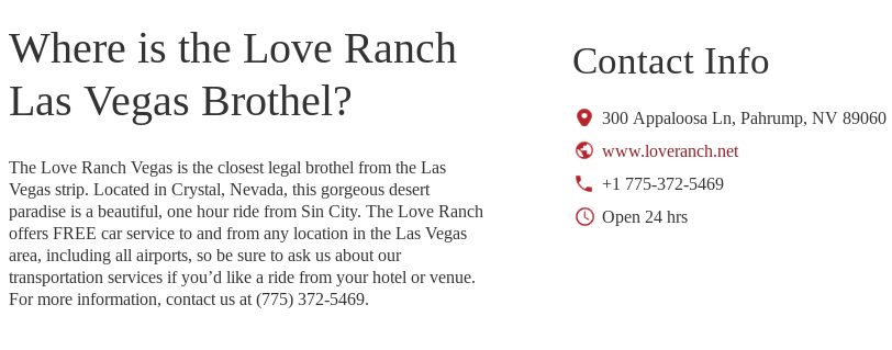 Love Ranch Vegas