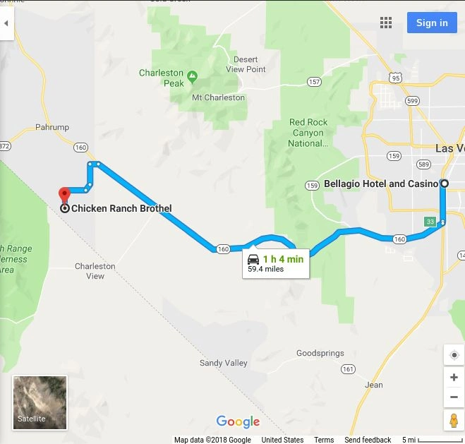 Directions to Chicken Ranch Brothel